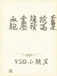 血常规检查红细胞压积高是什么意思