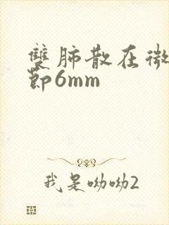 双肺散在微小结节6mm