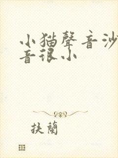 小猫声音沙哑声音很小