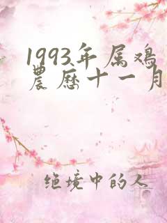 1993年属鸡农历十一月的一生命运