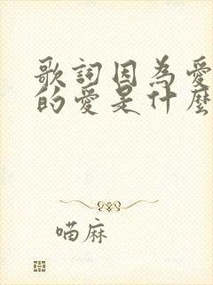 歌词因为爱着你的爱是什么歌