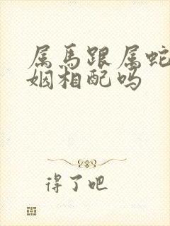 属马跟属蛇的婚姻相配吗