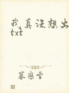 我真没想出名啊txt
