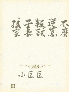 孩子叛逆不听话家长该怎么解决