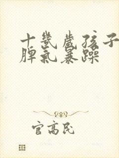 十几岁孩子易怒脾气暴躁