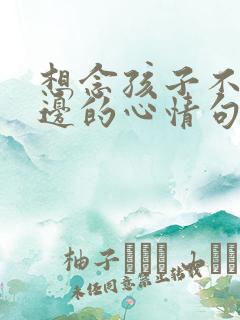 想念孩子不在身边的心情句子