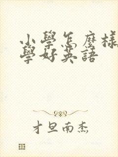 小学怎么样才能学好英语