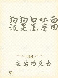 狗狗口吐白色粘液是怎么回事