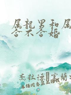 属龙男和属羊女合不合婚