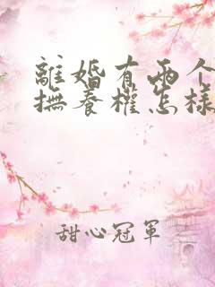 离婚有两个小孩抚养权怎样判定