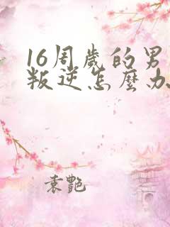 16周岁的男孩叛逆怎么办