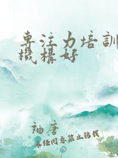 专注力培训哪个机构好