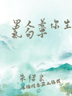 男人惹你生气霸气句子