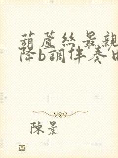 葫芦丝最亲的人降b调伴奏曲谱