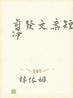 剪发文案短句干净