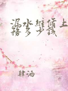 漏水维修上门服务多少钱