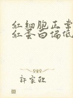 红细胞正常 血红蛋白偏低