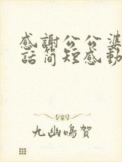 感谢公公婆婆的话简短感动