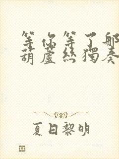 等你等了那么久葫芦丝独奏降b调