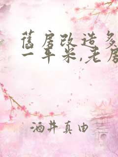 旧房改造多少钱一平米,老房翻新价格