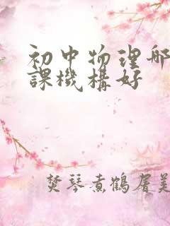 初中物理哪里补课机构好