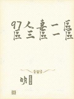 97人妻一区二区三区一区