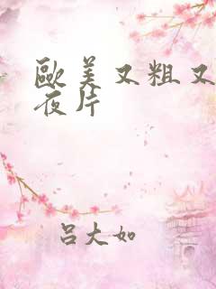 欧美又粗又长午夜片