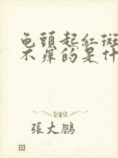 龟头起红斑不痛不痒的是什么情况