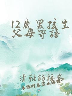 12岁男孩生日父母寄语