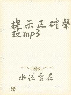 提示正确声音音效mp3