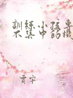 训练小孩专注力不集中的机构