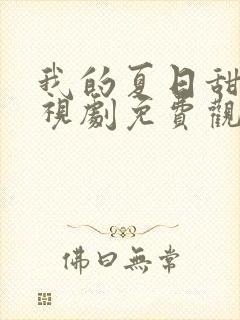 我的夏日甜心电视剧免费观看完整版