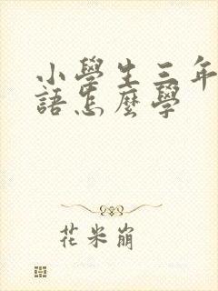 小学生三年级英语怎么学