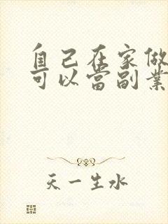 自己在家做什么可以当副业赚钱