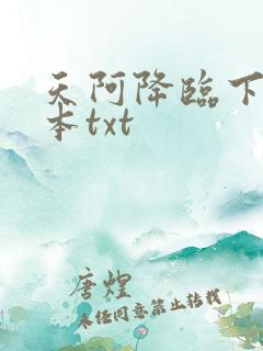 天阿降临下载全本txt