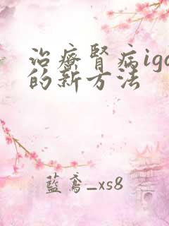 治疗肾病iga的新方法