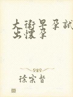 大卫早孕试纸测出怀孕