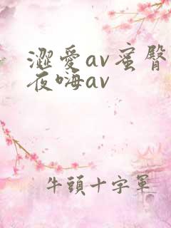 涩爱av蜜臀夜夜嗨av