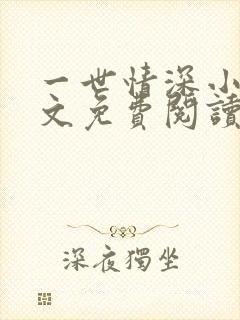 一世情深小说全文免费阅读