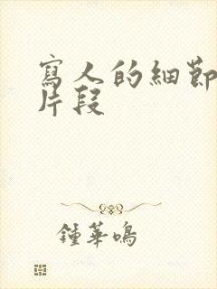 写人的细节描写片段