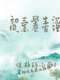 初三学生沉迷手机怎么处理