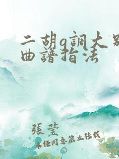 二胡g调大别山曲谱指法