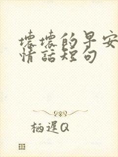 坏坏的早安撩人情话短句