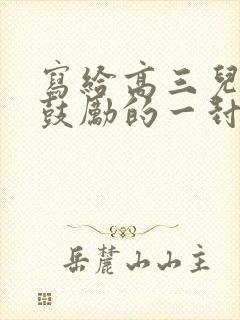 写给高三儿子的鼓励的一封信范文(精选13