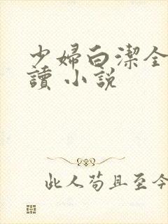 少妇白洁全文阅读 小说