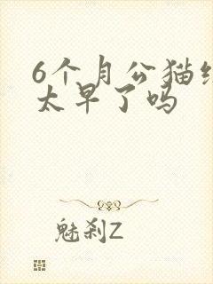 6个月公猫绝育太早了吗