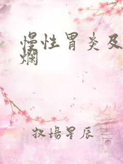 慢性胃炎及胃糜烂