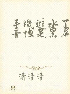 手机进水了有声音但是黑屏怎么办