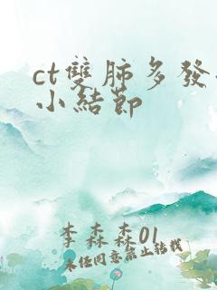 ct双肺多发微小结节