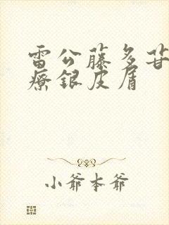 雷公藤多苷片治疗银皮屑